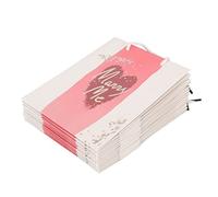 LetCart Bolsas de fiesta Marry Me con patrón de corazón de oro rosa, 12 unidades, bolsas de fiesta reutilizables con asa suave para boda, compromiso