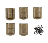 LetCart Box Clasp Latch Retro Style Zinc Alloy Hinge Lock for Jewelry Boxes Wooden Craft Projects 43x32mm 5 Sets with Screws