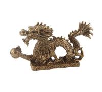 LetCart Brass Dragon Ornaments Exquisite Handcrafted Golden Dragon Sculpture Home Office Decor Good Luck Gift 13.7cm Christmas Gifts