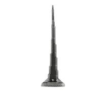 LetCart Burj Khalifa Tower Model Exquisite Alloy Miniature Dubai Landmark Building Decor for Home Office Commercial Spaces Gray (18cm/7,09 pulgadas)