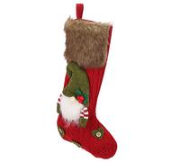 LetCart Christmas Stocking Faceless Doll Pattern Red Fluffy Holiday Decorative Accessories for Wall Door Fireplace Xmas Tree Decorations Nonwoven Fabric Christmas Gifts