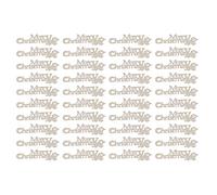 LetCart Christmas Words Slices Density Board Christmas Tree Hanging Ornament DIY Craft Accessory for Home Party Decorations 40Pcs 9.2x2.2cm