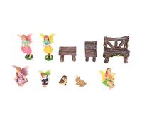 LetCart Flower Fairy Statue Garden Fairy Statue Fairy Figurine Vintage Hand Painted Resin Outdoor Decoration for Garden Yard Patio Home Decor 10 Pieces Colorful Fairies Set