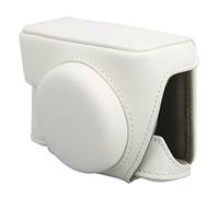 LetCart Funda protectora CaseforZV1 de piel sintética para cámara ZV1White, parte inferior curvada antiimpacto, diseño clásico simple