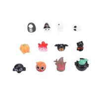 LetCart Holiday Miniature Figurine Set Resin Water Proof Slick Surfaces Ghost Skull Miniature Figurines for Holiday Decorations and Crafting 12 Pieces