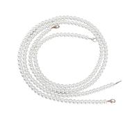 LetCart Imitation Pearl Chains Purse Handle Strap Elegant Shining Durable Bag Charm Replacement Accessories for Women Bags Mobile Phones ABS Material 10mm Bead Diameter 2Pcs (1.2m)