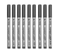 LetCart Juego de pinceles a base de agua, 9 piezas de diferentes tamaños de punta, tinta negra, para dibujar, escribir, bocetar.