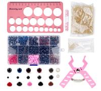 LetCart Kit de 3D Ojos de Seguridad para Amigurumi 752 Piezas, Herramienta de Sujeción de Ojos de Seguridad, Herramienta de Sujeción de Ojos de Seguridad para Ganchillo Amigurumi