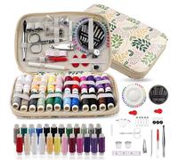 LetCart Kit de Costura, 130 Piezas Costurero Accesorios para el Viajes y Principiantes y Emergencias, Carretes de Hilo, Hilo de Coser, Tijera, para Hogar, Viajes, Uso de Emergencias (B)