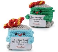 LetCart Kit de ganchillo para principiantes con tutoriales en video, juego completo de iniciación de amigurumis para niños y adultos, incluye hilo, ganchos y guías paso a paso (azul/verde)