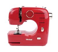 LetCart Mini máquina de coser eléctrica portátil con 16 programas de costura, 2 velocidades, doble puntada, pedal y funcionamiento de botón, máquina de coser principiante, ligera y portátil para