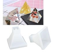 LetCart Moldes grandes de resina de fundición de pirámide, 2 moldes grandes de resina de silicona para bricolaje epoxi de cristal, decoración hecha a mano del hogar