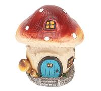 LetCart Mushroom House Ornament Garden Decor Exquisite Resin Mushroom Statue for Outdoor Gardens Patios Lawns and Backyards 1 Piece