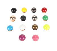 LetCart Mushroom Rivets Set Stylish Exquisite Shiny Round Rivets Screws Multipurpose Decorative Fasteners for Leather Crafts Belts Shoes Bags Clothing 14pcs 16mm Zinc Alloy