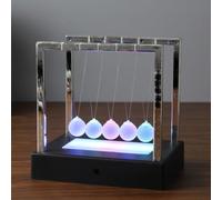 LetCart Newton Cuna Balance Ball, Péndulo de Ciencia Física, Bolas de Equilibrio de Metal, Decoraciones para Ciencias de la Educación, Oficina, Escritorio, Alivio del Est