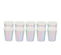 LetCart PAPIERBECHER ELEGANT UND FUNKELND 20 STÜCK KOMPOSTIERBAR RECYCELBAR FÜR PARTY KAFFEE TEE SAFT IN GOLD SILBER FARBEN 8.3 X 7.3 CM (Plata)