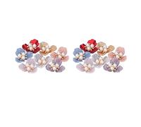 LetCart Pearl Rhinestone Buttons Exquisite Flat Back Flower Decoration for Wedding Banquet Ceremony Carnival