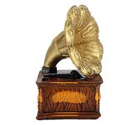 LetCart Piggy Bank Savings Bank Money Bank European Retro Vintage Phonograph Ornaments Decorative Storage for Home Decor Coffee Shop Bookshelf Synthetic Resin 10.5 X 10.5 X 18cm