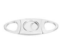 LetCart Pocket Cigar Cutter Double Blades Stainless Steel Cigarette Knife Scissors Smoking Accessories for Cigar Lovers Silver 38 x 92mm Christmas Gifts