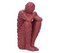 LetCart Resin Abstract Thinker Figurines Statue Delicate Exquisite Home Office Decoration Gift Handcrafted Sculpture for Living Room Desk Shelf 11.8 x 6.4 x 4.4cm Christmas Gifts (Red)