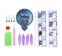 LetCart Rhinestone Painting DIY Kit Kreativ Leuchtend Dekorativ Für Garten Deko Hochzeit Autoanhänger Acryl Glitzersteine Federn