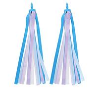 LetCart Ribbon Streamers Colorful Cloth Tassels Decorative Handlebar Accessories for Kids Scooter Bike Children Ride Outdoor Fun Plastic Polyester 26cm 2pcs Christmas Gifts (3)