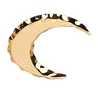 LetCart Serving Platter Decorative Tray Elegant Half Moon Shape Luxury Hammered Zinc Alloy Fruit Plate Nut Plate for Dining Table Kitchen Decor Home Decoration Christmas Gifts