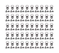 LetCart Shoe Boot Lace Hooks Repair Accessories with Iron Rivets 50 Sets (Gray)