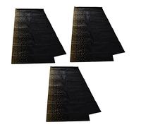 LetCart Tischdecke Plastik wasserdichte Tischdecke Tischsets 3er Set dekorativ einfach zu reinigen für Feiern Familie Freunde Outdoor Indoor (Negra)