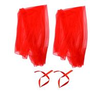 LetCart Tulle Chair Sashes Elegant Style Bright Colors Comfortable Light Weight Wedding Decorative Accessories for Birthday Party Decor Polyester Fabric 2Pcs Set with Rope Christmas Gifts (Red)