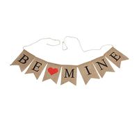 LetCart Valentines Day Banner BE MINE Heart Burlap Tuxedo Valentine Party Wall Decoration For Weddings Anniversaries Love Events Christmas Gifts