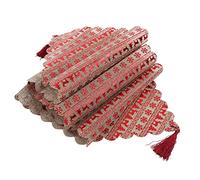 LetCart Weihnachtstischdecke Elegant Schönes Design Klassisches Muster Langlebige Tischdekoration für Weihnachten Familienessen Festliche Feiern aus Leinen (Alce pálido)