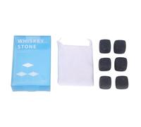 LetCart Whiskey Steine Whiskey Rocks Whiskey Kühlsteine Premium Basalt Set 6 Stück zum Kühlen von Whiskey Gin Wein Vodka Geschenk für Whiskey Liebhaber