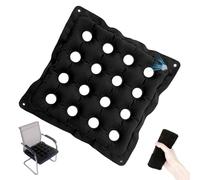 letcdfer Cojín de asiento inflable con agujeros, cojín de aire impermeable, portátil, ultraligero, cojín de viaje, plegable, para camping, coche, avión, silla de ruedas, silla de oficina en casa