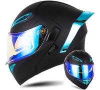 Letetexi Casco de Moto Modular con Bluetooth Slot Integrado, ECE Homologado Casco Integrales Moto Jet Scooter para Mujer Hombre Adultos,con Doble Visera Casco Moto Flip Up