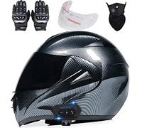 Letetexi Casco Moto Modular Bluetooth Integrado con un Micrófono Incorporado Anti Niebla Visera Doble ECE/Dot Homologado Adultos Hombres Mujeres Cascos Moto para Adulto 55~62cm