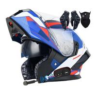 Letetexi Casco Moto Modular con Bluetooth Integrado, ECE Homologado Casco Integrales Flip Up Moto Jet Scooter para Mujer Hombre Adultos Antivaho Doble Visera Casco Moto 57~64cm