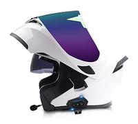 Letetexi Casco Moto Modular con Doble Anti Niebla Visera,Bluetooth Integrado Casco de Motocicleta con Micrófono Incorporado ECE Homologado Full Face Ligero para Hombres Mujeres 57-64CM