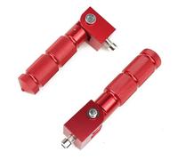 Letgoing - Reposapiés universales para motocicleta, 2 piezas, 90°, plegables, antideslizantes, soporte para pedal de pasajero, para motocicleta eléctrica, delantero, trasero, color rojo