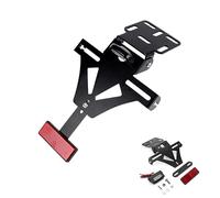 Letgoing - Soporte de matrícula universal para moto, con iluminación LED y intermitente, ángulo ajustable, aluminio, adecuado para CB650R/CBR650R, YZF R1, R3, R6, R25 MT-07 (normal)