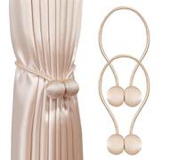 Lethra 2 Piezas Alzapaños Cortinas Magnéticos, Abrazaderas para Cortinas, Sujeta Cortinas No Requiere Taladrar, Curtain Tiebacks para Hogar, Dormitorio y Oficina