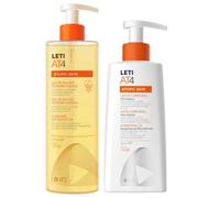 Leti AT4 Piel Atópica Gel Ducha Textura Oleosa 400 ml + Leche Corporal 250 ml