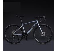 LETIANZG Bicicleta de Carretera for desplazamientos Diarios Ruedas 700C, Cambio de 27 velocidades, Frenos de Disco Dobles, Bicicleta de Carreras con Cuadro de Acero de Alto Carbono liviano for Hom