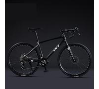 LETIANZG Bicicleta de Carretera for desplazamientos Diarios Ruedas 700C, Cambio de 27 velocidades, Frenos de Disco Dobles, Bicicleta de Carreras con Cuadro de Acero de Alto Carbono liviano for Hom