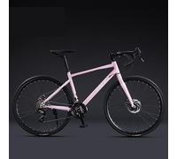 LETIANZG Bicicleta de Carretera for desplazamientos Diarios Ruedas 700C, Cambio de 27 velocidades, Frenos de Disco Dobles, Bicicleta de Carreras con Cuadro de Acero de Alto Carbono liviano for Hom