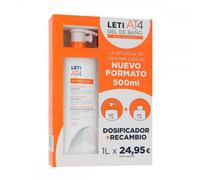 LetiAT4 DUPLO Gel de Baño Dermograso Piel Atópicas y/o Secas, 2x500ml
