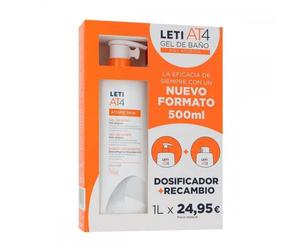 LetiAT4 DUPLO Gel de Baño Dermograso Piel Atópicas y/o Secas, 2x500ml