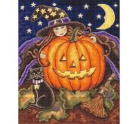 Letistitch Kamaca - Kit de punto de cruz (23 x 19 cm), diseño de calabaza