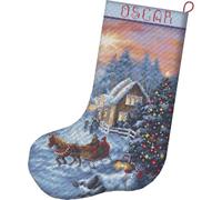 Letistitch Kamaca - Kit de punto de cruz (24,5 x 37 cm), diseño navideño
