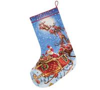 Letistitch Kamaca - Kit de punto de cruz (38 x 25,5 cm), diseño de calcetines navideños